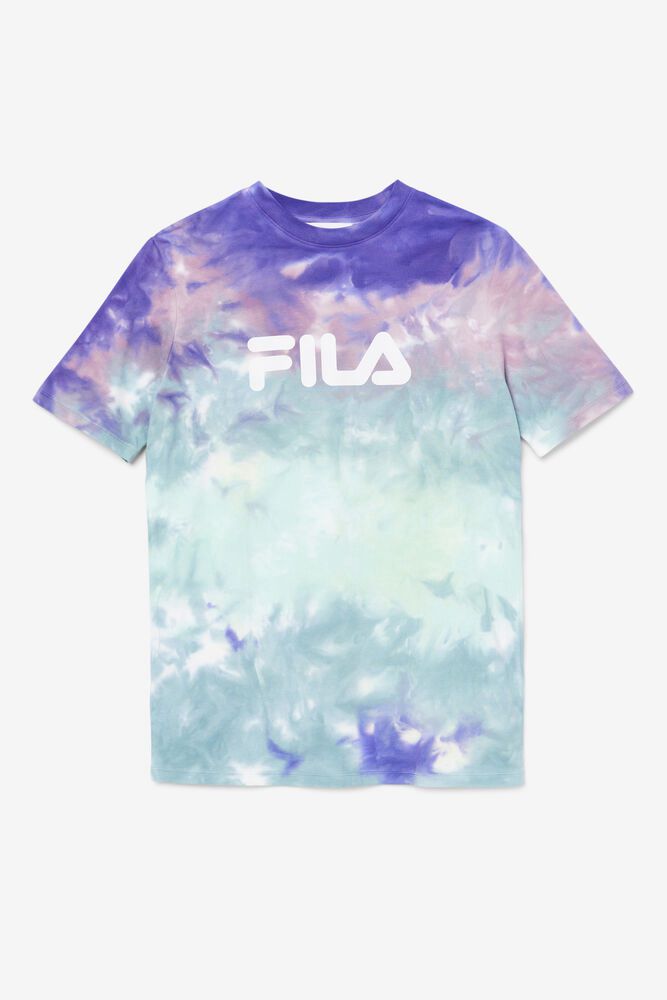 Fila T-Shirt Womens Blue Alivia Tie Dye - Ireland 50674-VPCB